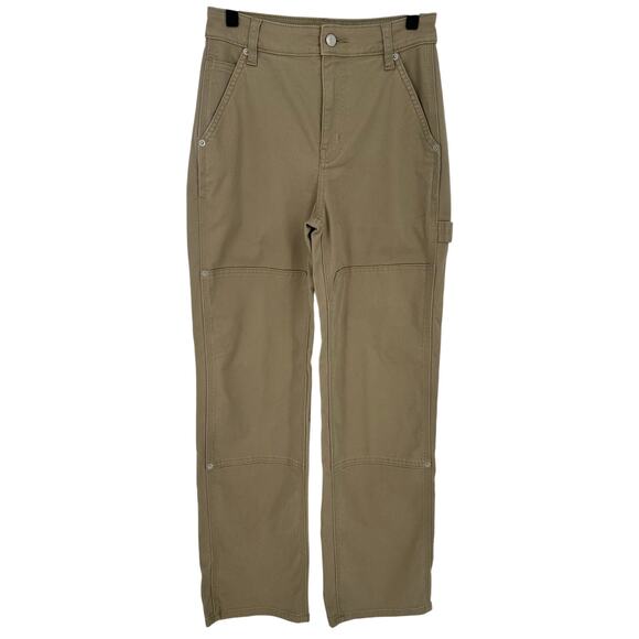 Oak + Fort NWT Tan Wide Leg High Waisted Pants Casual Winter Workwear Gorpcore 0 - Picture 1 of 10